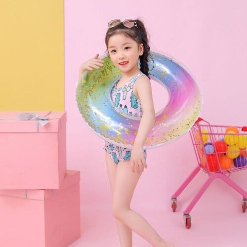 Inflatable Sequins Swimming Ring PVC Pool Float Toy Circle Beach Sea Party Inflatable Mattress Water Kid Adult