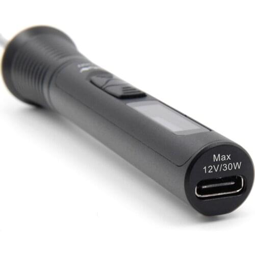 New TS80P Soldering Iron Mini Smart Portable Digital Soldering Iron Tool Adjustable Temperature OLED Display, B02 Iron Tip