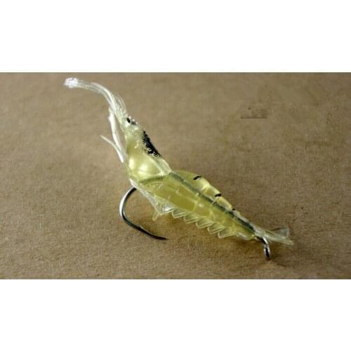 Wholesale 20Pcs/Lot Lifelike Shrimp Fishing Lure Soft Bait 5cm/1.3g Soft Fishing Lure Fish Hook Fish Tackle