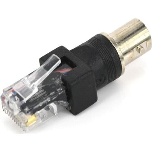 BNC Female to RJ45 Male Coaxial Coax Barrel Coupler Adapter RJ45 to RF Connector