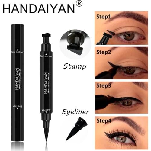 HANDAIYAN Professional Black Waterproof Eyeliner Comestics Stamp Liquid Eye Liner Pencil Pencil Long-lasting Make Up Beauty Tool
