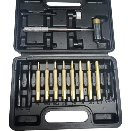 Professional Portable Double-Faced Hammer Punches Brass Steel Shooter Maintenance Roll Pin Punch Set