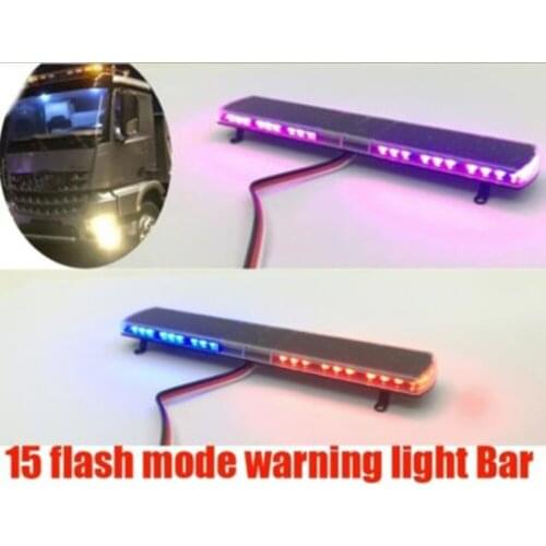 Fifteen Flash Models Lights Bar For 1/14 Rc Tractor Trailer Truck Tamiya Scania R620 R470 R730 MAN TGX FH16 BENZZ 1851 3363 KING