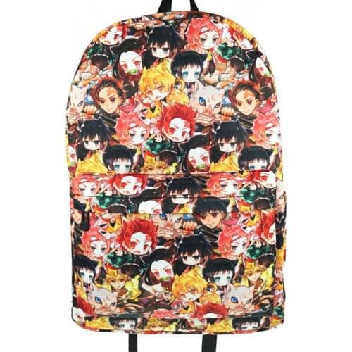 Anime Demon Slayer: Kimetsu no Yaiba Backpack Kamado Tanjirou Nezuko Shoulder Travel Bag Rucksack Backpacks Mochila Daypack