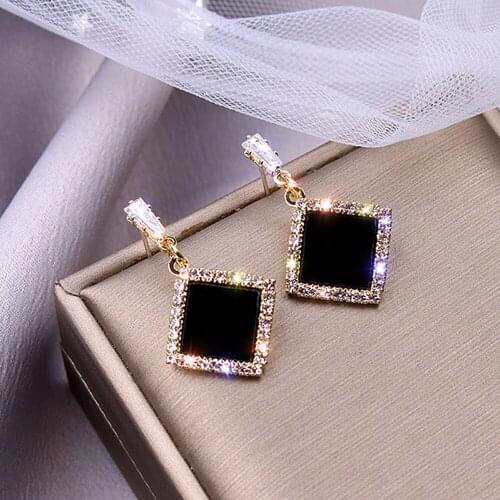 Rhinestone Earrings Women Fashion Ears Jewelry Accessories Female Earrings Zircon Jewelry Woman Earings