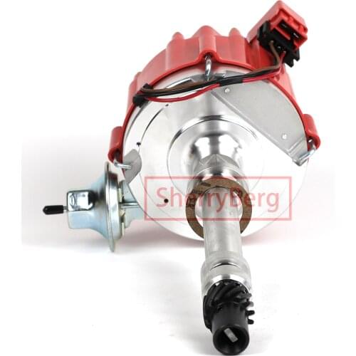 SherryBerg complete distributor for Small and Big block for Chevy GM aluminum HEI Distributor red cap 327 305 350 454