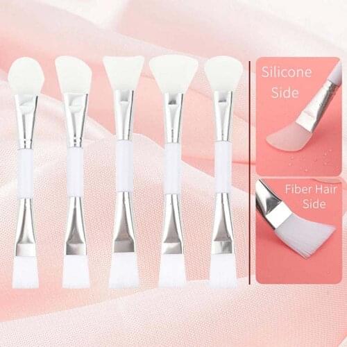Silicone Double-Ended Facial Face Mask Brush Cosmetic Beauty Tool Skin-Care Makeup Brushes Reusable DIY Skin Care Tools