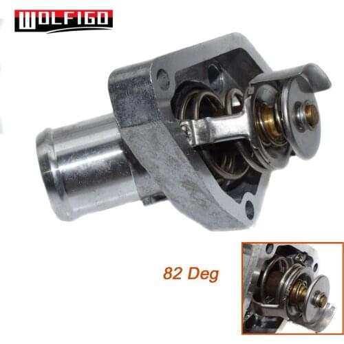 WOLFIGO New Coolant Cooling Thermostat 82 Deg For Infiniti FX35 G35 Nissan Frontier 2120031U13, 21200-31U13,2120031U1B