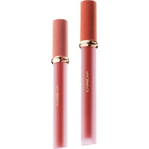 TT CARSLAN Sweet Kiss Lip Lacquer Female Mirror Water Matte Lipstick Lip Gloss Milk Tea Color Small Crowd White