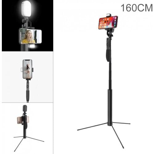 Integrated Selfie Stick Tripod Live Stabilizer with Adjustable Double Fill Light Mobile Phone Bracket Remote Control