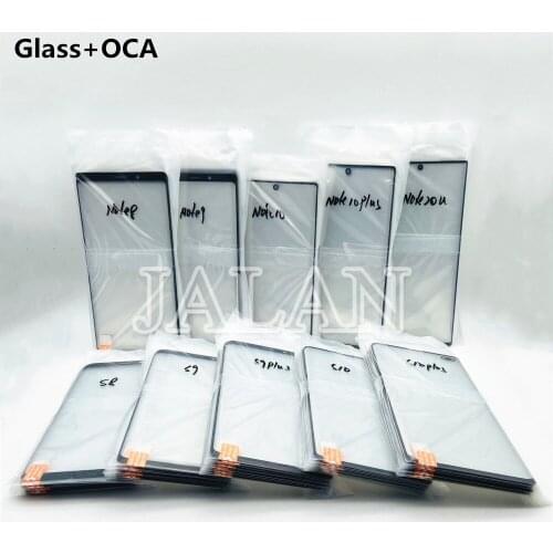 5PCS Edge Screen Glass With OCA For Samsung S20 S10 S9 Note20 Note10 Touch Screen Panel Change Repair Front Glass