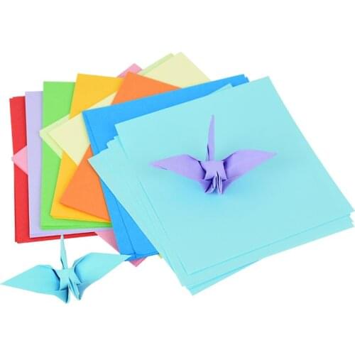 100pcs/lot Square Origami Paper Multicolor Folding Paper Material Kids Handmade DIY Scrapbooking Craft Decoration Children Favor