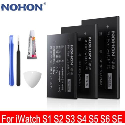 NOHON Battery For Apple iWatch Series 1 2 3 4 A1578 A1579 S1 S2 S3 S4 A1760 A1761 Bateria Series1 Series2 Series3 38mm 42mm 44mm