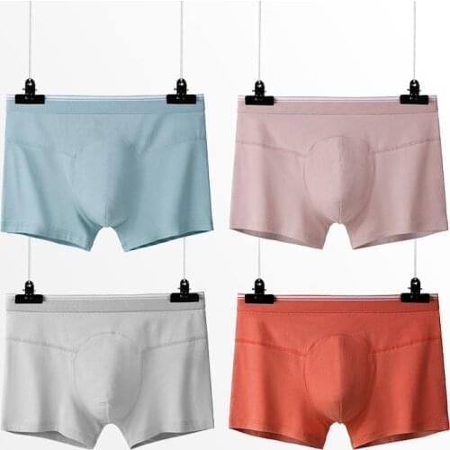 Brand Men Boxers Underwear Male Panties Sexy U Convex Penis Pocket Underpants Men Solid Cotton Shorts Homme Boxershorts Big size