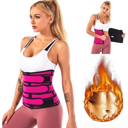 Women Exercise Sport Sauna Waist Trainer Workout Body Shaper Faja Belt Stomach Corset Trainer Plus Size Waist Cincher In Store