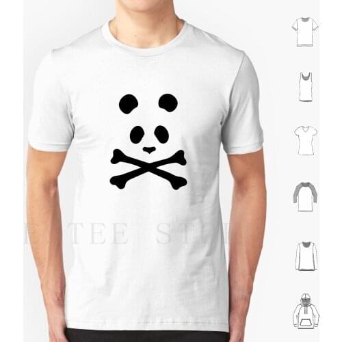 Pandarates T Shirt Cotton Men Diy Print Panda Pirates Pirata Skull Jolly Roger