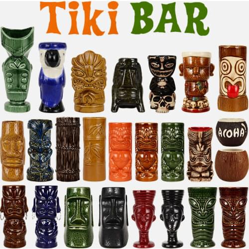 Hawaii Tiki Mugs Cocktail Cup Beer Beverage Mug Wine Mug Ceramic Tiki Mugs Great For Cocktail Drink