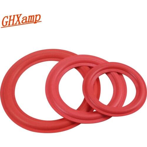 GHXAMP 2PCS Red 4 INCH 5 INCH 6.5 8 INCH Subwoofer Speaker Foam Surround Woofer Speaker Repair Accessories DIY Ring Suspension