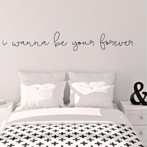 Hot I wanna be your Text Pvc Wall Art Stickers Modern Fashion Decals For Kids Rooms Your Wall Decoration Wallpaper muurstickers