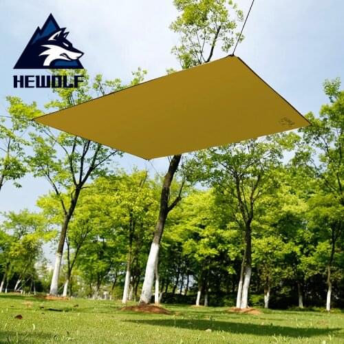 Hewolf Outdoor Thickened Sun Simple Tent Cloth Picnic Rain Tent Mat Camping Portable Small Sky Awning Without Poles