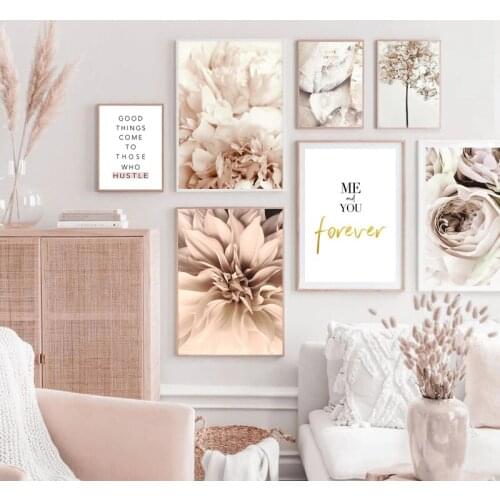 Flowers And Plants Poster Nordic Minimalism Painting Modern Fashion Wall Art Oil Painting European Art Living Room Wall Painting