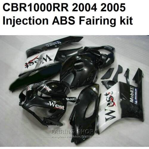 Low price Fairing kit For Honda cbr 1000rr 2004 2005 ( Black & west ) fairings cbr 1000 rr 04 05 C130