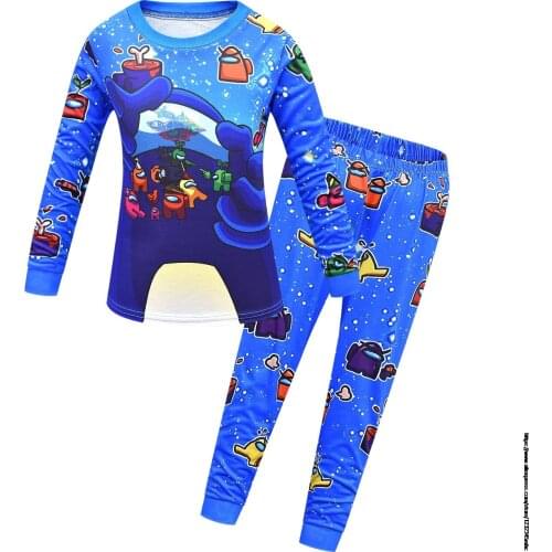 Game Among Us Boys Cotton Clothes Girls Sets Outfit Casual Tops +Pants Suits 2PCS Children Clothing Fashion Long Sleeve Kids