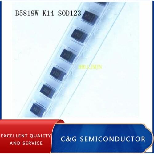 100PCS 1N5819 B5819W IN5819 MARKING K14 SMD 1206 SOD-123 SOD123 ZJ