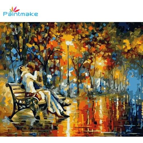 Paintmake Landscape DIY Painting By Numbers Tree Oil Hand Painted On Canvas Home Decoration Paintings Wall Art Picture