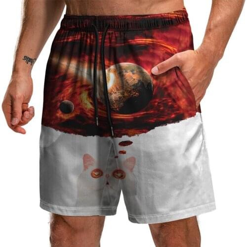 2021 Mens New Style Star Sky Digital Print Shorts Womens Surf Shorts Summer Loose Quick Dry Swimming Beach Casual Pants S-6XL