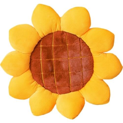 Cute sunflower pillow creative flower sunflower cushion plush toy nap pillow cute pillow pillow