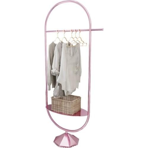Nordic creative floor coat rack wrought iron clothing rack household bedroom storage rack bathroom multifunctional hanger