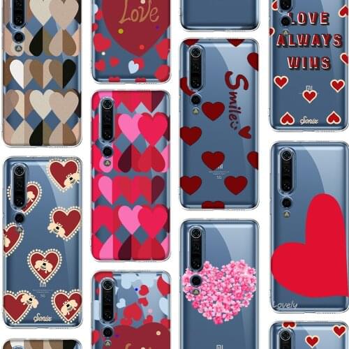 Heart Fashion Funda Case for Xiaomi MI Note 10 11 10S 10T 9 9T A3 Pro Lite SE Ultra 5G Poco F3 X3 M3 FNC MIX 2S Silicone Coque