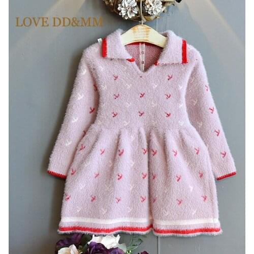 LOVE DD&MM Baby Spring Girls Dress Kids Cotton Clothes Outfits Striped Long-Sleeved Sweater Dress for Girls Costumes