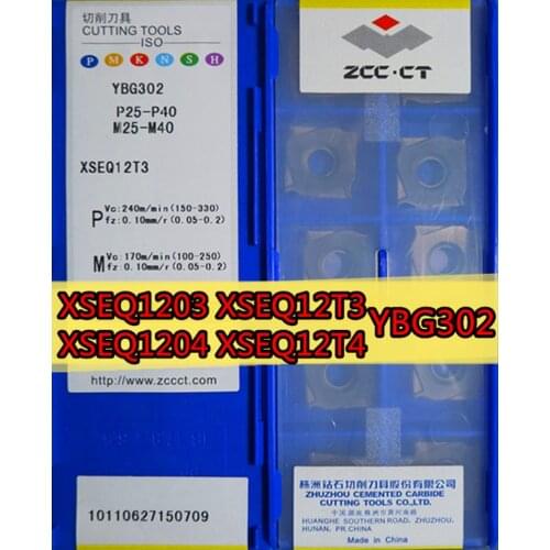XSEQ1202 XSEQ1203 XSEQ12T3 XSEQ1204 XSEQ12T4 YBG302 10pcs 50pcs 100% original Zcc.ct carbide insert