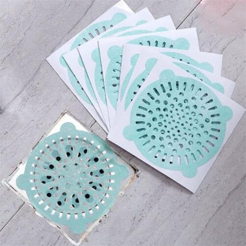 10pcs Floor drain sticker Disposable Filter Shower Drain Cover Net Household bathroom toilet sink anti-clogging filter sticker