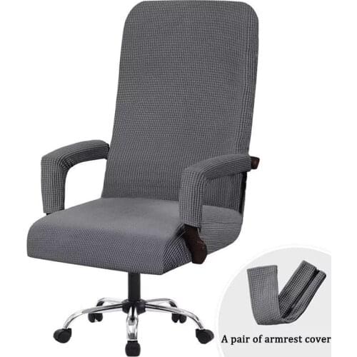 3PC/Set Elastic Office Computer Chair Cover Modern Anti-dirty Boss Rotating Chair Seat Case Removable With Armrest Covers