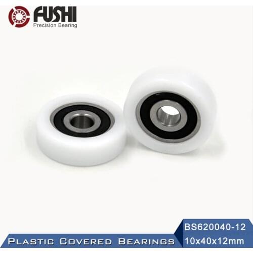 6200 2RS Ball Bearing Covered With POM Plastic 10*40*12 mm ( 2 PCS ) Plastic Pulley Bearings 6200 RS