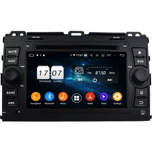8 Core 7" 2 Din Android 9.0 Car Multimedia Player For Toyota Prado 2006-2010 Car DVD Player Stereo Radio Audio Navigation DSP