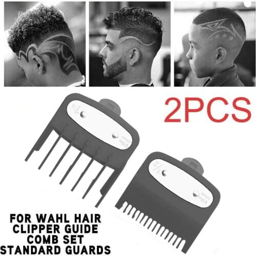 AD-2Pcs Hair Clipper Limit Comb Guide 1.5mm/4.5mm Size Barber Replacement for Wahl