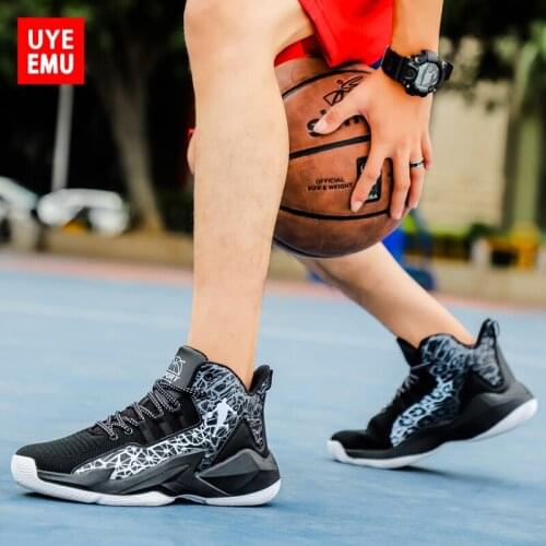 UYEEMU Basketball Shoes 2021 New Non-Slip Wear-Resistant Shock Absorption Youth Student Sports High-Top Sneakers Size 36-46 #695