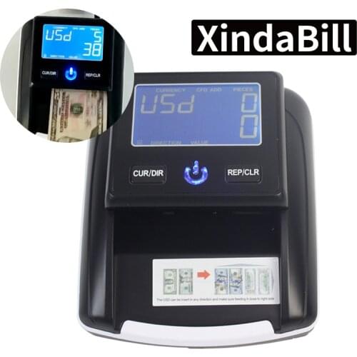 Free Shipping Uv LED/LCD Lamp Display Handy Banknote Detector USD/EUR Fake Money Euro Detecting Machine Bill Counter