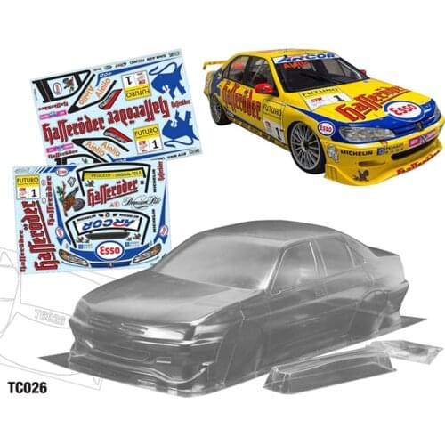 Rc Car Shell Peugeot 406 BTCC Clear Body + Stickers For 1:10 Scale Model On Road Electric Cars