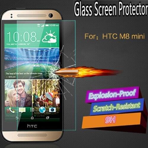 For HTC One Mini 2 M8 Mini Premium Tempered Glass Screen Protector Ultra Thin Clear Explosion-proof Protective Film