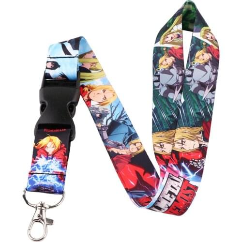DZ2204 Japanese Anime Key lanyard Car Keychain Personalise Office ID Card Pass Gym Mobile Phone Key Ring Badge Holder Jewelry