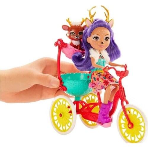 Enchantimals Baby and Tool FJH11-Cycling Friend-Horned Girl Male Child Toy Fun