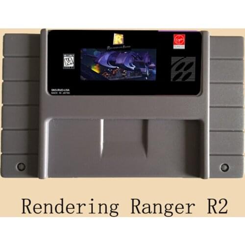 Rendering Ranger R2 46 Pin 16 Bit Grey Game Card For USA NTSC Game Player