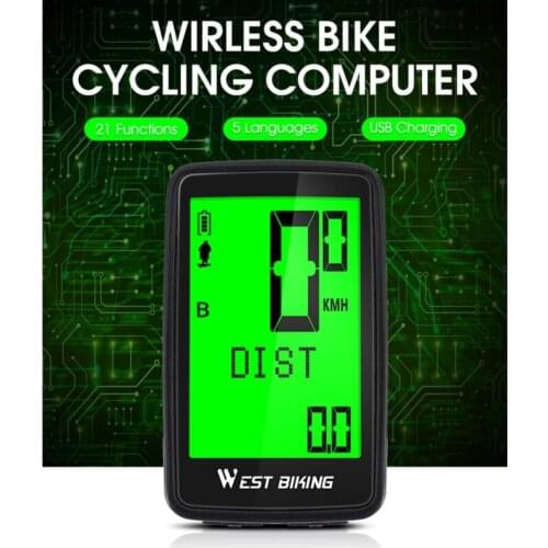 Waterproof Bicycle Wireless Computer Mountain Bike Odometer Stopwatch Speedometer Watch LED Digital Rate Cycling Accessories