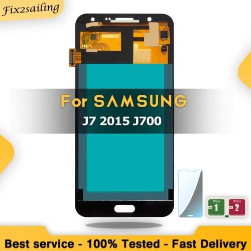 Copy-OLED LCD Screen For Samsung J7 2015 J700 SM-J700F J700M J700H/DS Display Touch Screen Digitizer Assembly 100% Tested