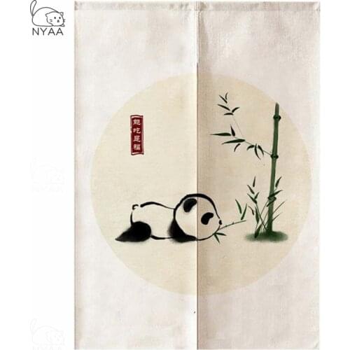 Chinese Ink Bamboo Door Curtain Kitchen Bedroom Feng Shui Curtain Japanese Curtain Noren Room Decoration